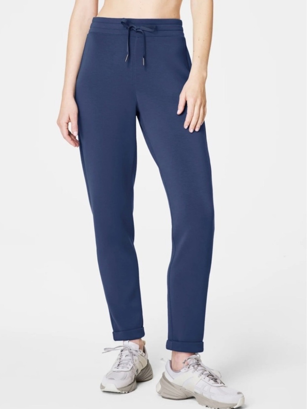 Spanx AirEssentials Tapered Gorpcore Travel Leisure Pant Navy Blue Small
